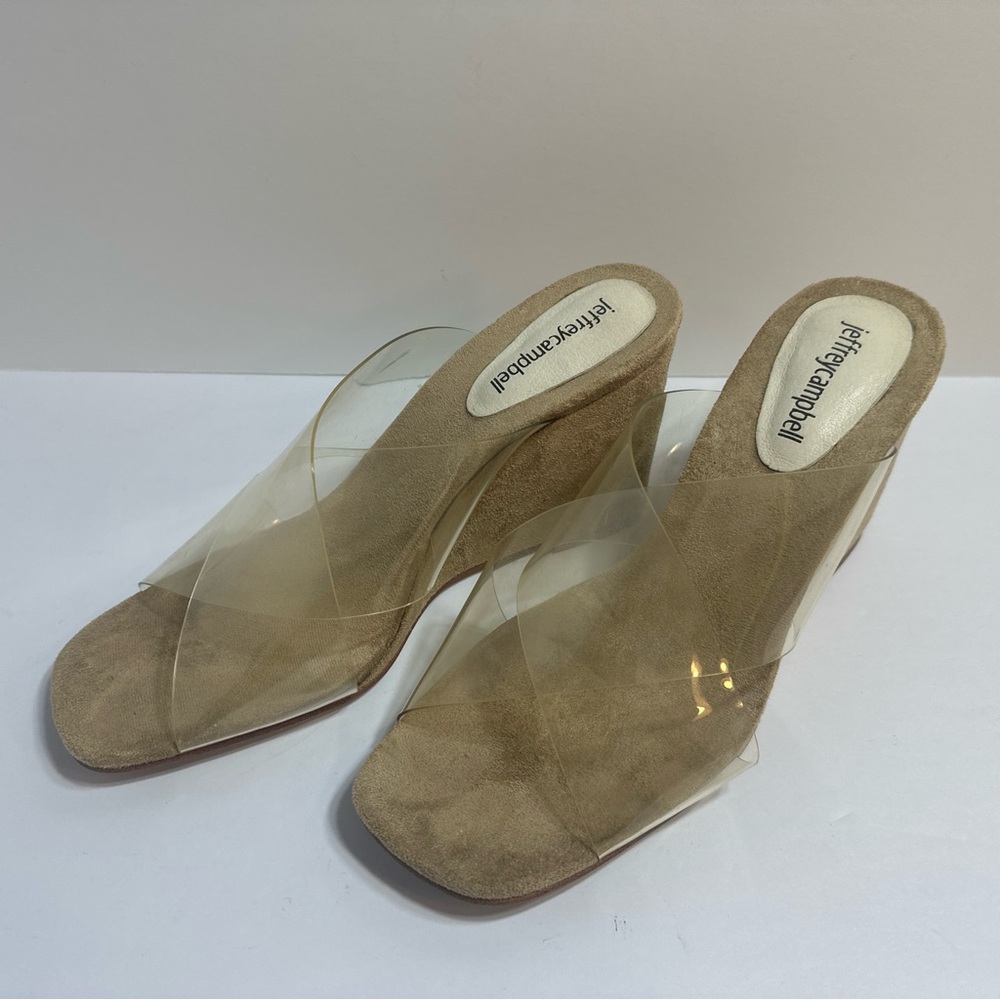 Jeffrey Campbell Tan Wedge Sandals
